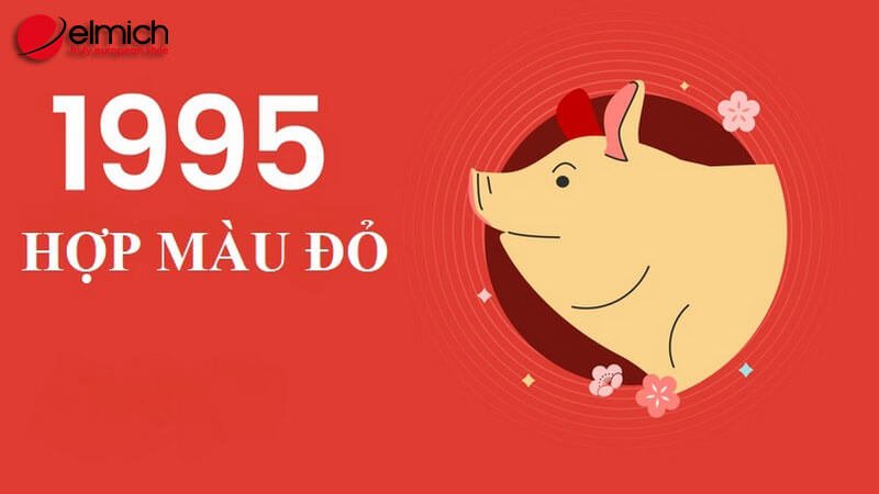 Hình 2: Màu đỏ là màu hợp nhất với người sinh năm 1995 Hình 2: Màu đỏ là màu hợp nhất với người sinh năm 1995