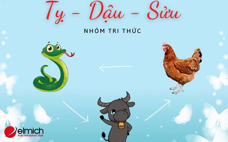 Hình 3: Nhóm trí thức, sáng tạo tam hợp tuổi: Tỵ - Dậu - Sửu Hình 3: Nhóm trí thức, sáng tạo tam hợp tuổi: Tỵ - Dậu - Sửu