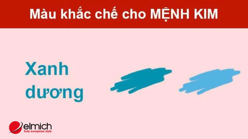 Hình 5: Xanh dương là màu sắc thuộc mệnh Thuỷ không phù hợp với người thuộc mệnh Kim Hình 5: Xanh dương là màu sắc thuộc mệnh Thuỷ không phù hợp với người thuộc mệnh Kim